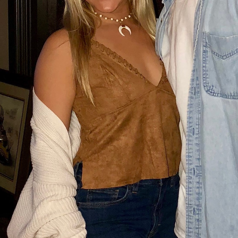 Boutique suede top